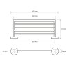 Sapho, X-ROUND törölközőpolc 600mm, króm, XR413