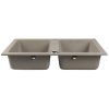 Sapho, Gránit dupla mosogató, 78x47,5 cm, bézs, GR2222