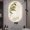 Erga Lyra, ovális LED tükör 60x100cm, 3 színű fény, első és hátsó világítás, páramentes fűtőbetét, ERG-V01-Lyra-6010-CL