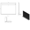 Sapho, BRETO tükör LED világítással és polccal 800x608mm, BT080