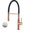 Kuchinox Shire, magas mosogató csaptelep U-alakú kifolyóval h-499, fekete-rózsa arany, LAV-BQH_878D