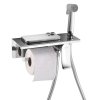Sapho, Rejtett bidé csaptelep stop zuhannyal és WC-papír tartóval, króm, TJ040