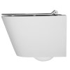 Gamma Mut, falra akasztható WC csésze 48x37 cm Perem nélküli, lassan eső ülőfelülettel, fehér fényes, GMA-MUT-201