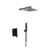 Gamma ZN6, rejtett zuhanygarnitúra eső- és kézizuhanyfejjel, matt fekete, GMA-ZN6-BK