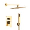 Gamma ZN6, rejtett zuhanygarnitúra eső- és kézizuhanyfejjel, fényes arany, GMA-ZN6-GD