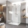 Mereo, Novea sarokzuhanykabin, téglalap, bal ajtó és fix rész, átlátszó üveg, MER-CK11843ZL