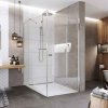 Mereo, Novea sarokzuhanykabin, téglalap, jobb oldali ajtó és fix rész, króm ALU, átlátszó üveg, MER-CK12813ZP