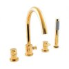 Gamma Roy, 4 lyukú fürdőcsaptelep, fényes arany, GMA-BRYW4O-GD
