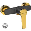 Kuchinox Alanis, fali zuhanycsaptelep, fekete-arany fényes, LAV-BQI_740G