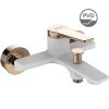 Kuchinox Alanis, falra szerelhető kádcsaptelep 150mm, fehér rózsa arany, LAV-BQI_610D
