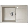 Kuchinox Hunter, 1 rekeszes gránit mosogató 670x440x180mm, bézs, LAV-SBU_411T