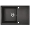 Kuchinox Hunter, 1 rekeszes gránit mosogató 670x440x180mm, fekete, LAV-SBU_711T