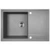 Kuchinox Hunter, 1 rekeszes gránit mosogató 670x440x180mm, szürke, LAV-SBU_511T