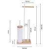 Erga Yami, WC-papír tartó WC kefével és papíradagolóval, fehér-barna, ERG-YKA-P.YAMI-WHT