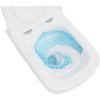 Mexen Riva, falra akasztható wc csésze 555x370x335 mm, Perem nélküli Tornado + duroplast wc ülőke, fényes fehér, 30630200T
