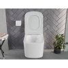 Mexen Vivo, falra akasztható wc csésze 555x370x335 mm, Perem nélküli Tornado + duroplast wc ülőke, fényes fehér, 30610200T