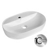 Laveo Lomami, asztali mosdó 610x400x120 mm, fényes fehér, LAV-VUL_6161