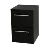 Mereo, Mereo Bino, fürdőszobai alsó szekrény 50 cm, Multidecor, Fekete Supermat, MER-CN694CIPM
