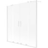 Mexen, Mexen Velar Duo 2 szárnyas eltolható kádparaván 160 x 150 cm, fagyos, fehér - 896-160-000-32-20