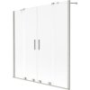 Mexen, Mexen Velar Duo 2 szárnyas eltolható kádparaván 160 x 150 cm, fagyos, szálcsiszolt nikkel - 896-160-000-32-97
