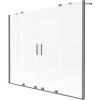 Mexen, Mexen Velar Duo 2 szárnyú eltolható kádparaván 170 x 150 cm, fagy, fegyver fém - 896-170-000-32-95