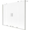 Mexen, Mexen Velar Duo 2 szárnyas eltolható kádparaván 200 x 150 cm, fagyos, szálcsiszolt nikkel - 896-200-000-32-97