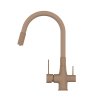 Invena Magic, álló mosogatócsaptelep flexibilis karral és ivóvízszűrővel, matt bézs, INV-BZ-02-F03-V