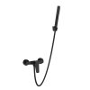 Invena Alonia, fali zuhanycsaptelep kézi zuhanyszettel, fényes fekete, INV-BN-70-004-V