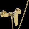 Invena Alonia, fali zuhanycsaptelep kézi zuhanyszettel, matt arany, INV-BN-70-009-V