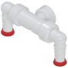 Bruckner, Dupla könyökidom rejtett mosógép szifonhoz, fehér, 168.131.0