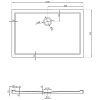 Mexen Flow Slim, téglalap alakú zuhanytálca 160 x 95 cm, fényes fehér, 46R109516