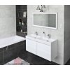 Sapho, FILENA mosdószekrény 118x51,5x43cm, fehér szőnyeg, FID1212W