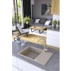 Kuchinox Celebes, 1 rekeszes gránit mosogató 650x440x185mm rövid csepegtetővel, bézs, LAV-SBL_413T
