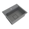 Gamma Quadro 5850, 1 rekeszes gránit mosogató 580x495x220 mm, szürke, GMA-ZLE000233