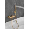 Gamma, fali termosztátos zuhanycsaptelep kézizuhannyal, matt arany, GMA-BRYPNT-BGD