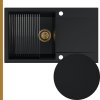 Czarny zlew granitowy SINK 55L ze zlotym syfonem manual z ociekarka[1]