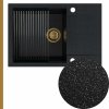 czarny metalik zlew granitowy sink 55 1kdo syfon zloty manualny z ociekarka[1]