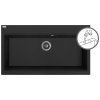 Laveo Tau, 1 rekeszes gránit mosogató 900x500x215 mm, fekete, LAV-SBT_B109