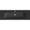 Mexen Vela, beépített mosdó 141 x 46,5 cm, matt fekete, 25231471