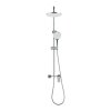 Invena Rikia, zuhanyszett 3 funkciós karos keverőcsappal, kézi és fejzuhannyal, króm, INV-AU-24-B01-G