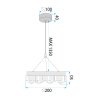 Toolight, LED függeszték 20cm, 12W, 3000K, LHJ097-CP, rozéarany, OSW-60042