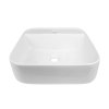 Mereo, Mereo Pultra helyezhető mosdó túlfolyó nélkül, 390x390x140 mm, kerámia, MER-UC393914S