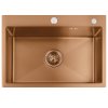 Rea Liam, acél mosogató 580x450x185 mm, matt réz, ZLE-06050