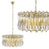 Toollight, kristály függeszték 8xE14, APP1718-CP, arany, OSW-04340