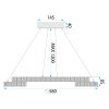 Toollight, LED függeszték 60cm, 45W, 4000K, 2500lm, APP1771-CP, arany, OSW-04349