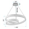Toollight, LED függeszték 60cm, 72W, 3500lm, APP1767-CP, arany, OSW-04343