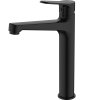 Kuchinox Atez, magas mosdócsaptelep h-288 + ClickClack lefolyódugó, matt fekete, LAV-BTK_72NA