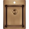 Deante Olfato, 1 medencés rozsdamentes mosogató 390x505x200 mm, szálcsiszolt bronz, DEA-ZPO_C10E