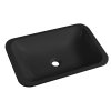 Sapho, JAPURA beépített mosdó, öntött márvány, 55x36cm, matt fekete, 50135B