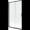 Mexen Fox, kétszárnyú tolóajtós kádparaván 100 × 150 cm, 5 mm-es átlátszó üveg, grafit profil, 891-100-002-66-00